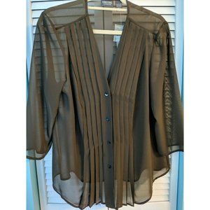 NWT CHICO'S Additions Sz 2 Rayanna Eyelash Cocoa